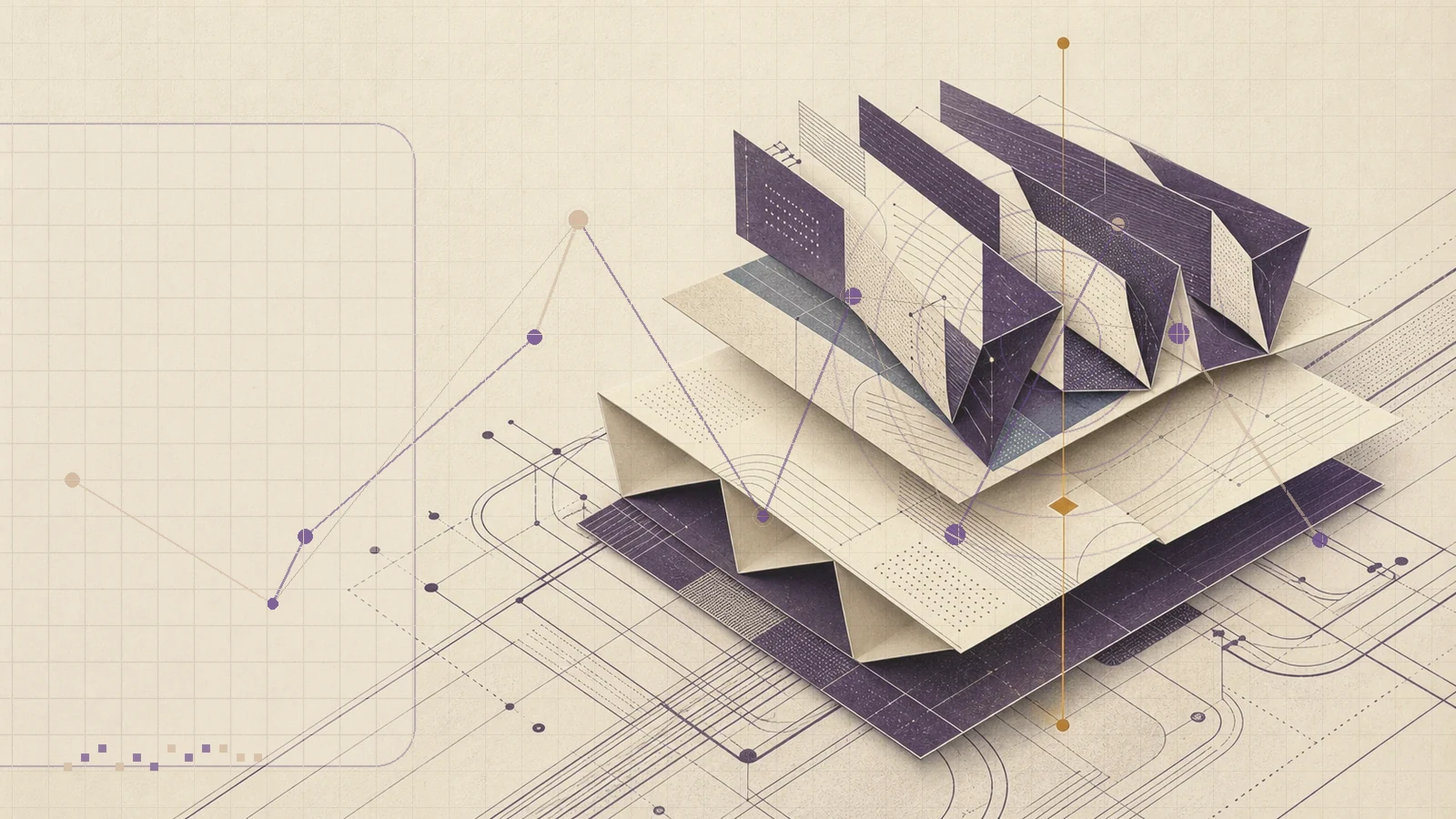 Claude Sonnet 5 launches: Mythos-class architecture at Sonnet pricing: warm clay layers and branching decision routes.